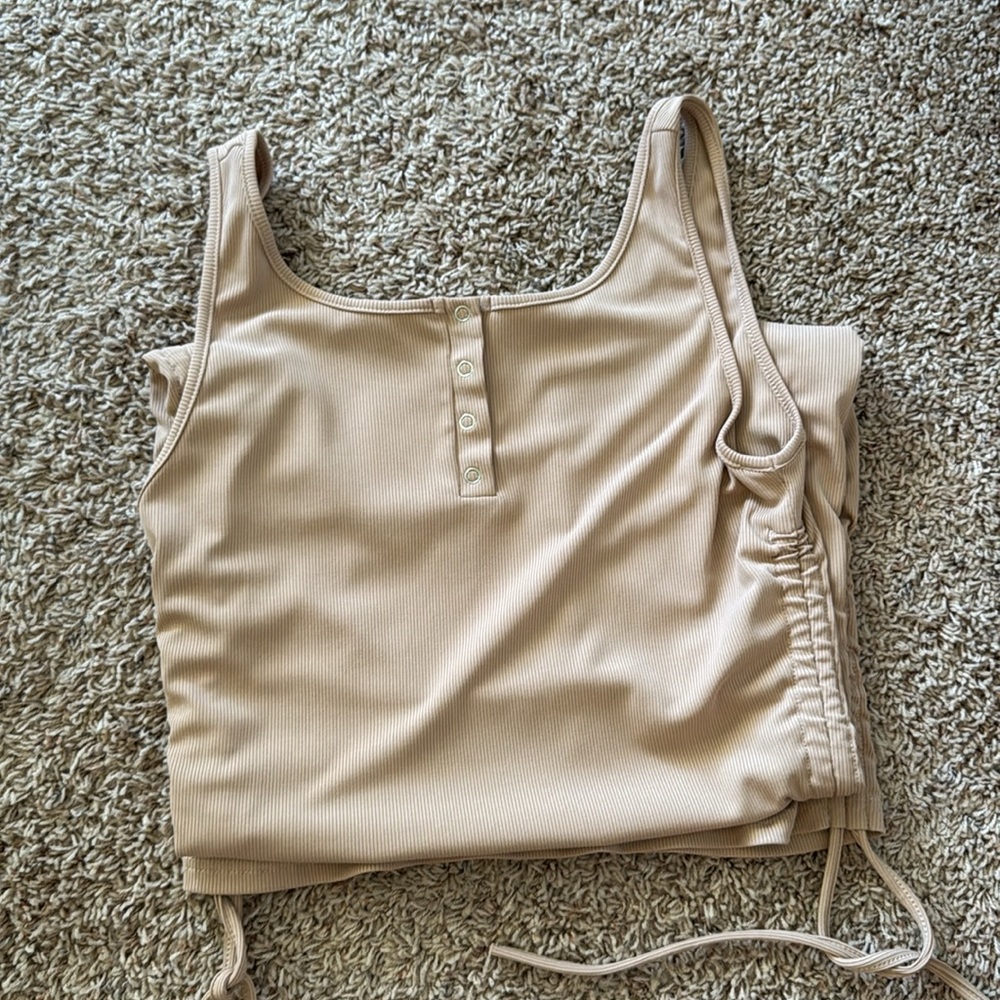 NAK Light Beige Cinche Dress